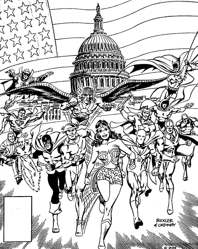 This re-creation of the "1941 JSA" splash of JLA #193's All-Star Squadron 