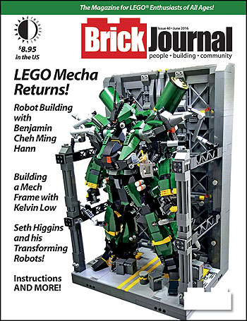 LEGO robots invade BrickJournal #40!  TwoMorrows Tune-In podcast and TNT  blog *